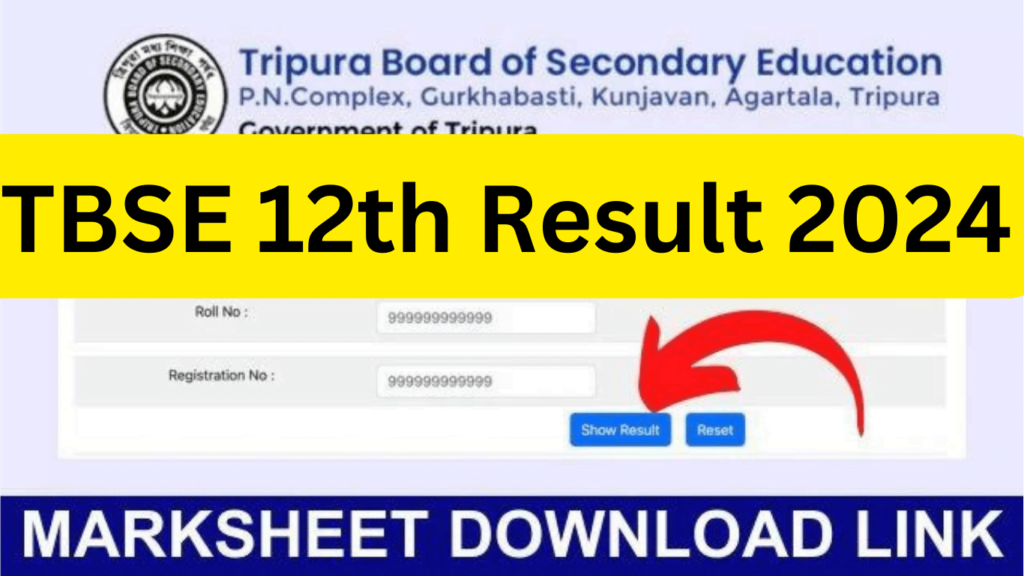TBSE 12th Result 2024 Live, Download Tripura HS Madhyamik Result, Direct Link @tbresults.tripura.gov.in