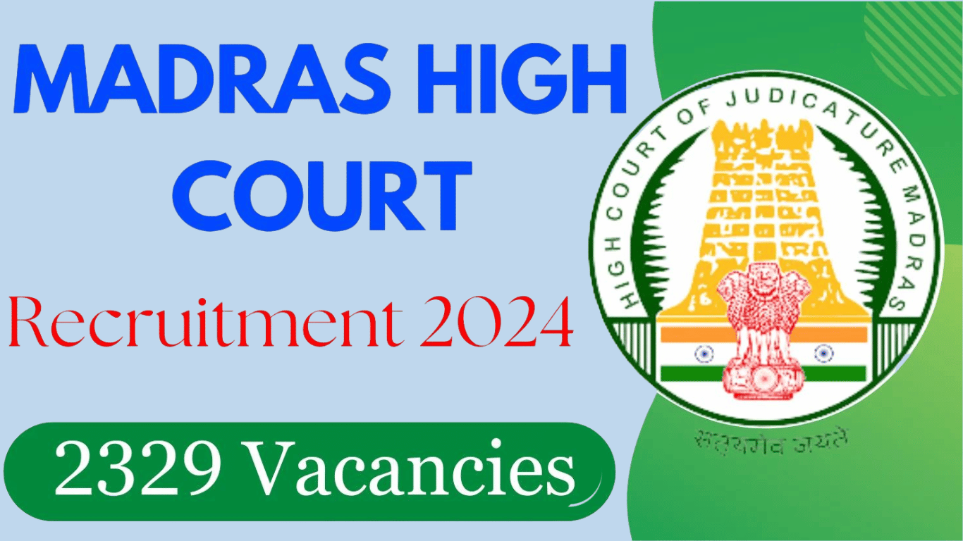 Madras High Court Recruitment 2024