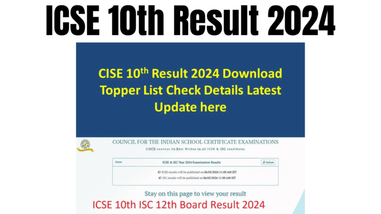 ICSE 10th Result 2024