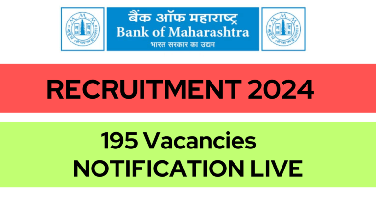 Bank of Maharashtra Recruitment 2024