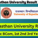 Rajasthan University Result 2024 BCom BA BSc UNIRAJ 1st 2nd Final year Recruitment Notification