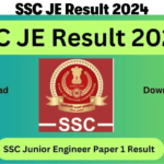 SSC JE Result 2024 [ Link ] PDF Download now Tier 1 Junior Engineer paper 1 Results ssc.gov.in