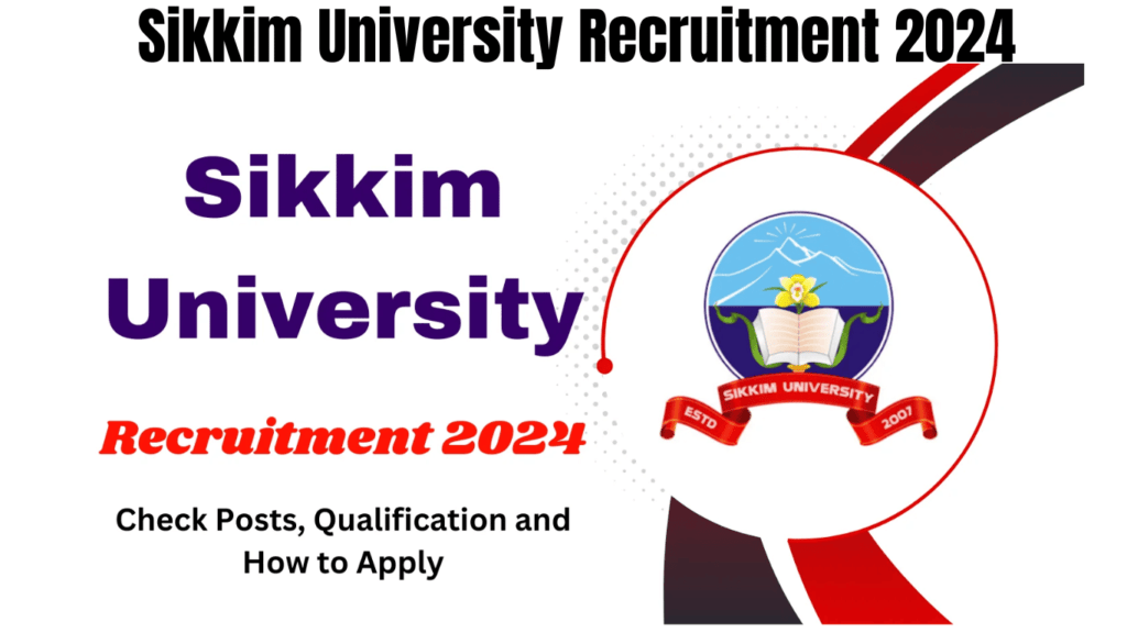 Sikkim University Recruitment 2024 Check Posts, Qualification, Pay Scale and How to Apply, Easy Steps