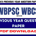 WBCS Previous Year Question Paper