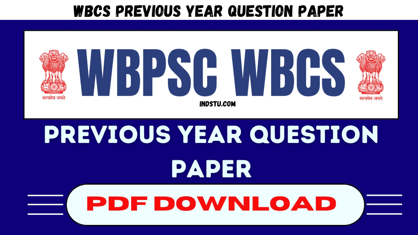 WBCS Previous Year Question Paper