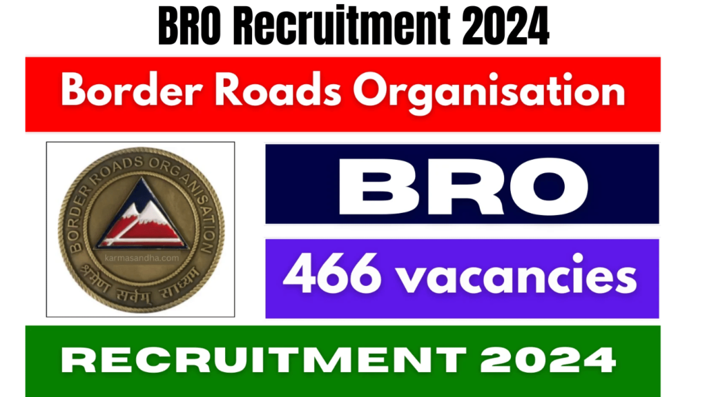 BRO Recruitment 2024 Notification Out for 466 Vacancies, Apply from August 10, Best for you