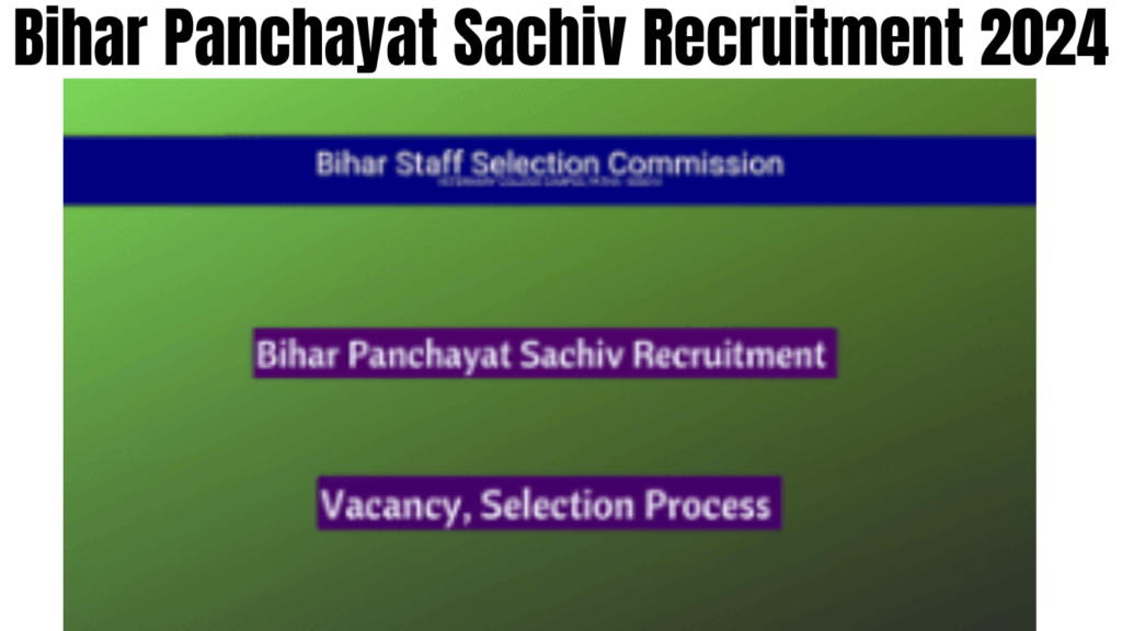 Bihar Panchayat Sachiv Recruitment 2024 Notification PDF 3525 Vacancy Apply Online Date, Best For You