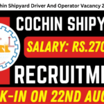 Cochin Shipyard Driver And Operator Vacancy 2024