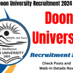 Doon University Recruitment 2024