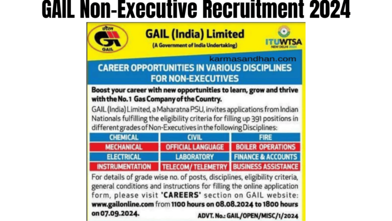 GAIL Non-Executive Recruitment 2024