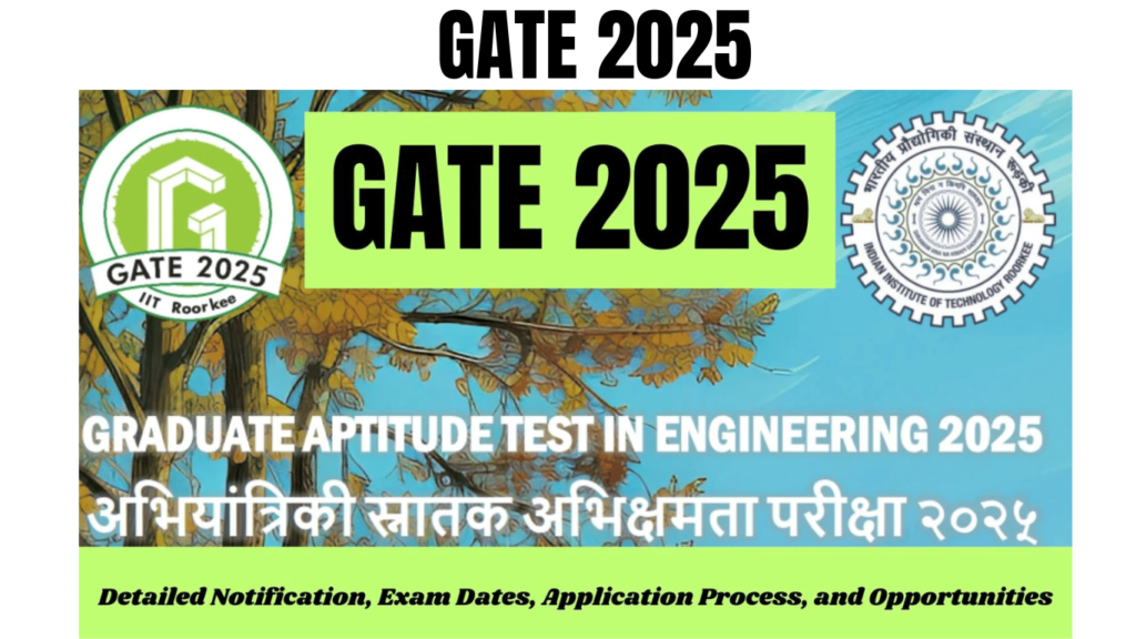 GATE 2025: Detailed Notification, Exam Dates, Application Process, and Opportunities, Best for you