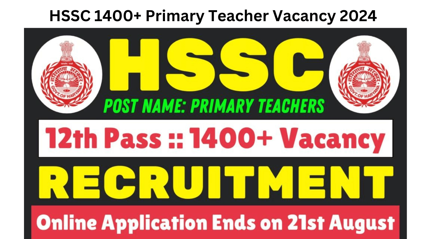 HSSC Primary Teacher Vacancy 2024