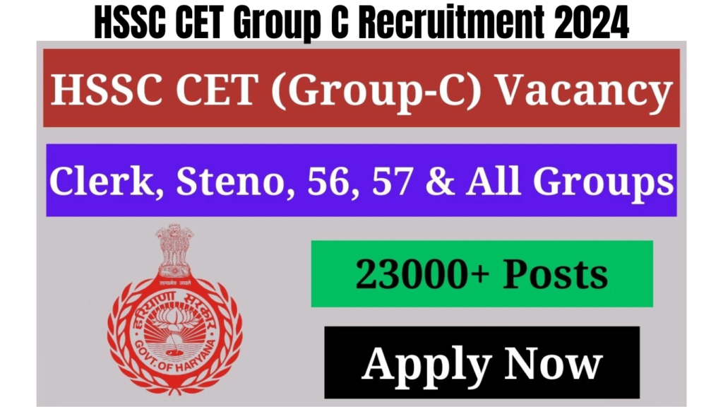 HSSC CET Group C Recruitment 2024