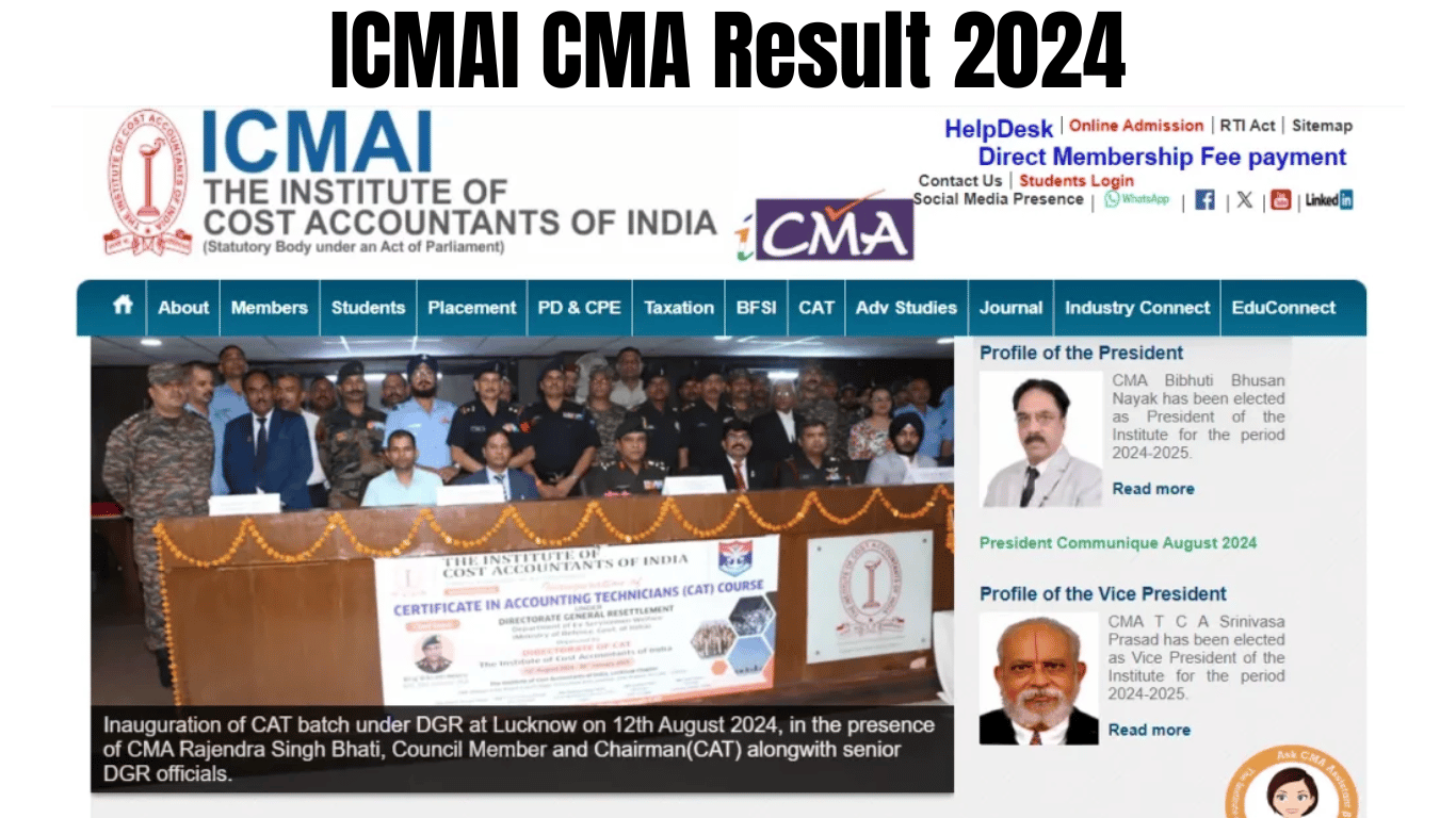 ICMAI CMA Result 2024