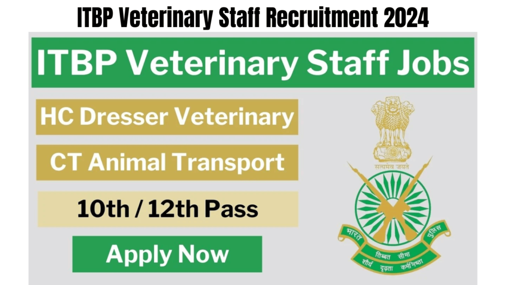 ITBP Veterinary Staff Recruitment 2024 – Apply Online for 128 HC, Constable Animal Attendant Posts, Best for you