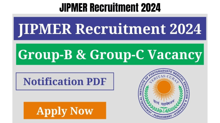 JIPMER Recruitment 2024