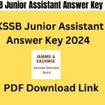 JKSSB Junior Assistant Answer Key 2024 PDF Download Exam Paper Solution Result Notification Check at jkssb.nic.in, Best for you
