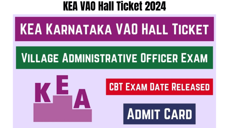 KEA VAO Hall Ticket 2024