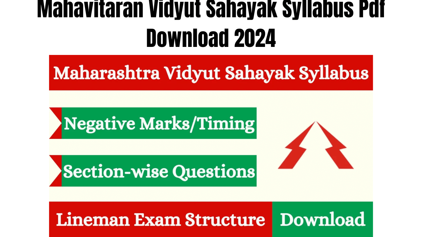 Mahavitaran Vidyut Sahayak Syllabus Pdf Download 2024