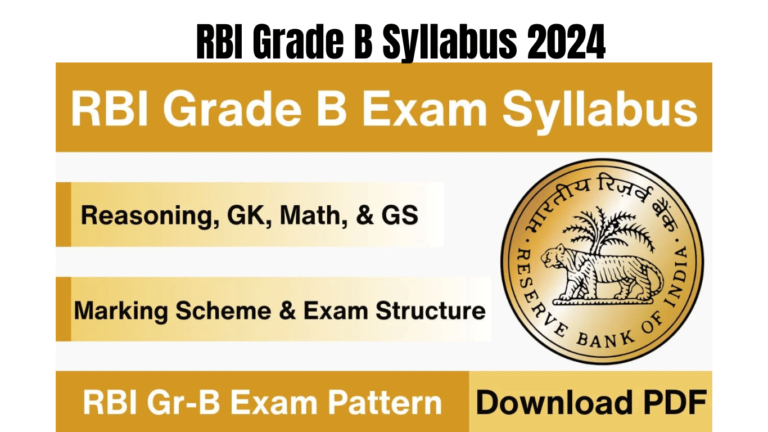 RBI Grade B Syllabus 2024