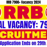 RRB 7900+ Vacancy 2024 Online Application Ends on 29th August, Apply Now