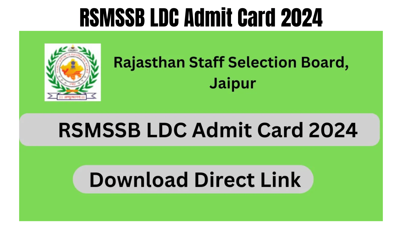 RSMSSB LDC Admit Card 2024