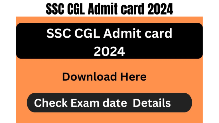 SSC CGL Admit card 2024