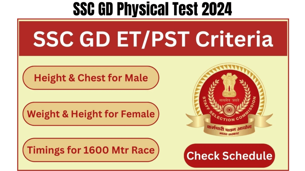 SSC GD Physical Test 2024 Schedule, Check ET/PST Requirements for Male Female Candidates, Best for you