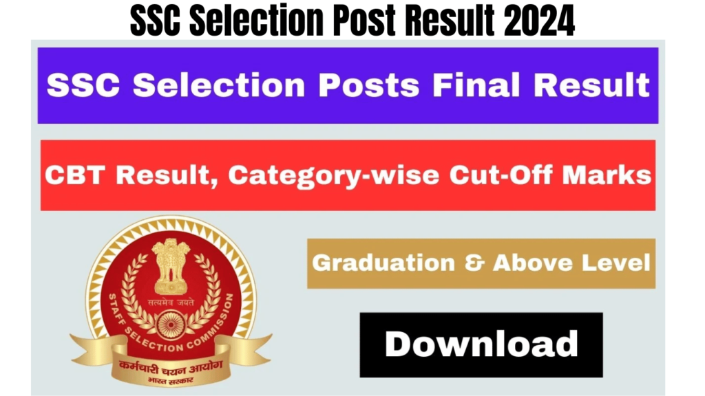 SSC Selection Post Result 2024, Phase 12 CBT Cut-off Score Here, Best for you