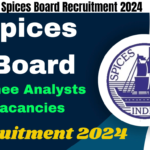 Spices Board Recruitment 2024