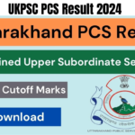 UKPSC PCS Result 2024
